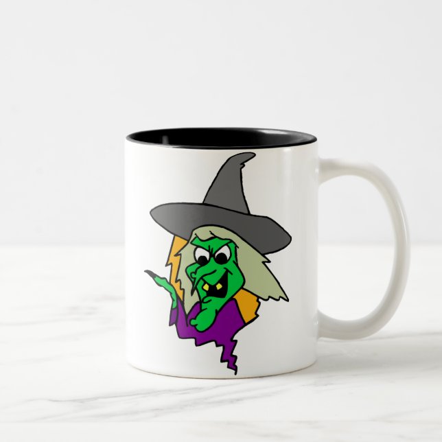 Halloween Grönt Witch Två-Tonad Mugg (Höger)