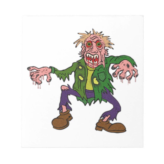Halloween Grönt Zombie Monster Anteckningsblock (Framsida)