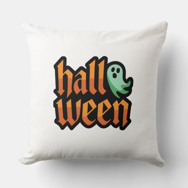 Halloween Grönten Ghost Dekorativ kudde (Framsida)