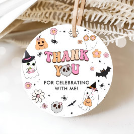 Halloween Groovy Ghost 1:a Birthday Gåvor Etiketter