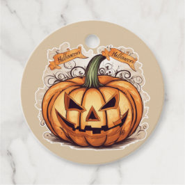 Halloween: Großer Kürbis -  Gåvor Etiketter