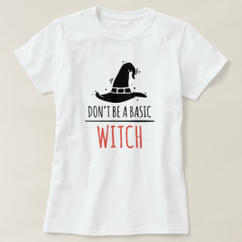 Halloween Grundläggande Häxa T-Shirt
