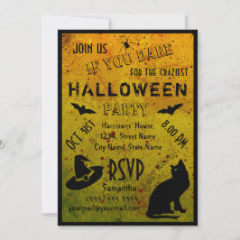 Halloween Grungy Blood Crazy Party-inbjudan Inbjudningar