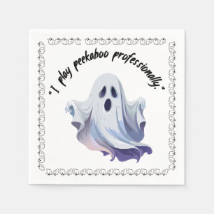 Halloween grupp av spöken på pappersservett