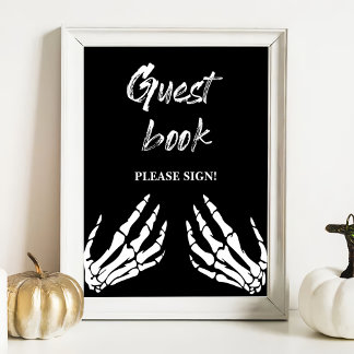 Halloween Guest Bok Baby Shower-spel Poster