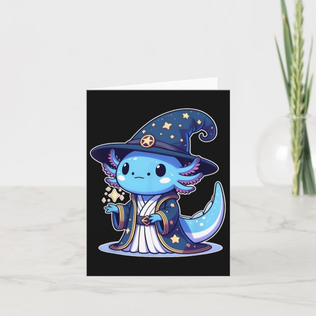 Halloween-guiden Funny Axolotl Kort (Framsida)