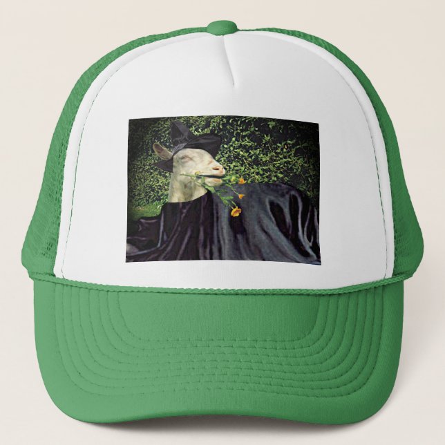 Halloween-guiden Goat Hat Truckerkeps (Framsida)
