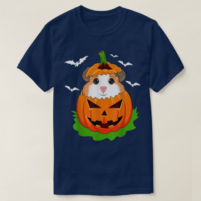 Halloween Guinea Gris Älskare Grunge Pumpkin Boys  T Shirt (Design framsida)