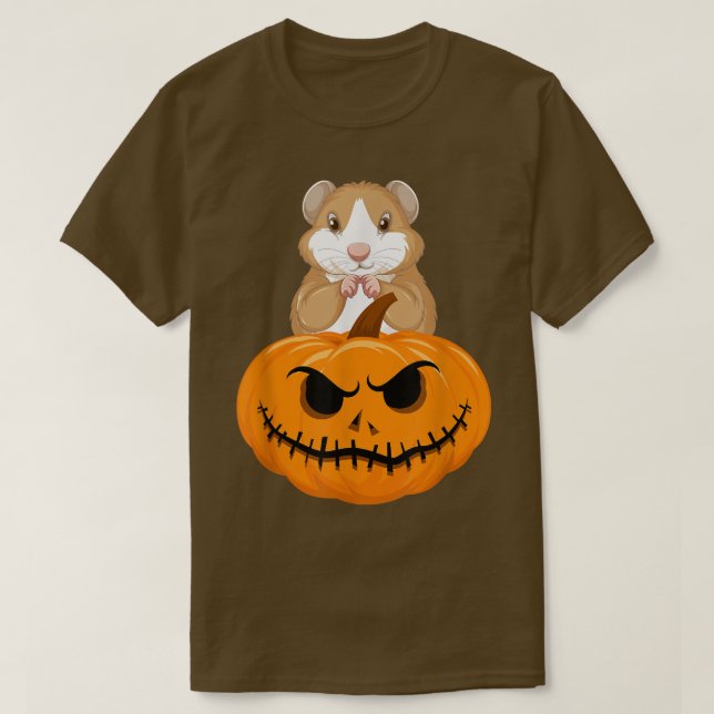Halloween Guinea Gris Pumpkin Manar Women Boys Gir T Shirt (Design framsida)