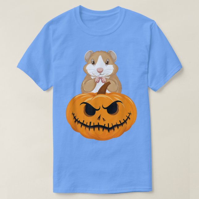 Halloween Guinea Gris Pumpkin Manar Women Boys Gir T Shirt (Design framsida)
