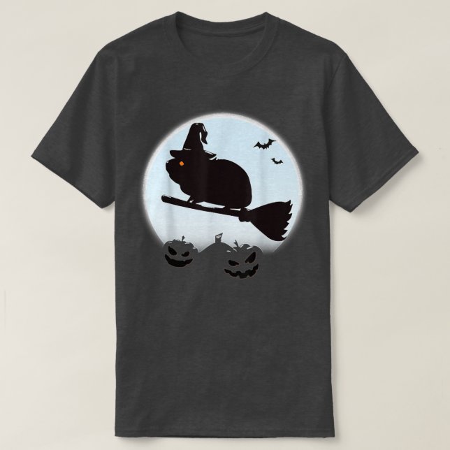 Halloween Guinea Gris Witch Costume för barn T Shirt (Design framsida)