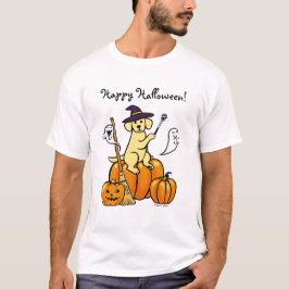 Halloween gul Labrador tecknad 2 Tee Shirt