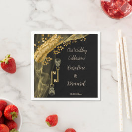 Halloween Guld Nuggets & Spooky Skull Nycklar Pappersservett