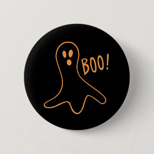 Halloween gullig spöke Booo Knapp