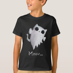 Halloween gullig spökekatt t-shirt