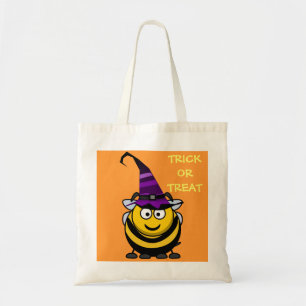 Halloween gullig tecknadhumla med häxahatten tygkasse