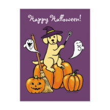 Halloween Gult Labrador Tecknad 2