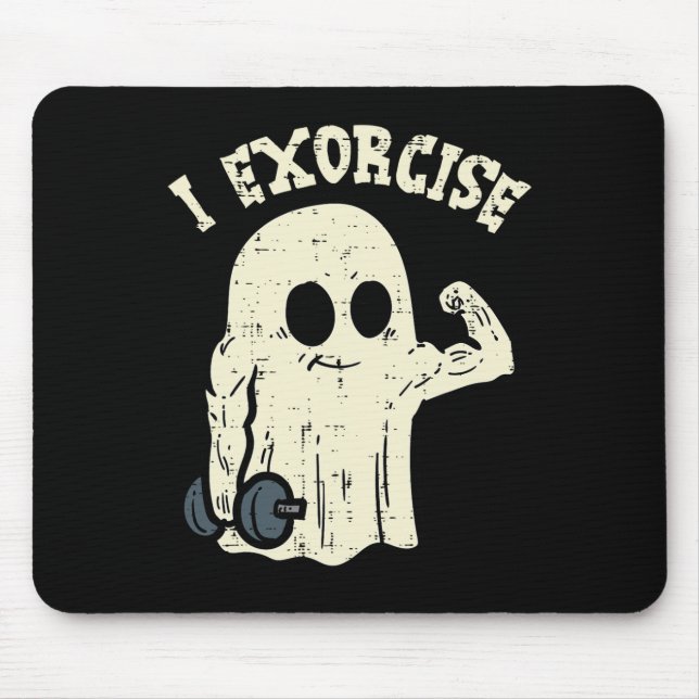 Halloween Gym Ghost I Exorcize Roligt Workout Cost Musmatta (Framsidan)