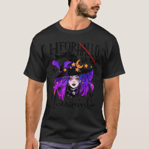 Halloween H för Halloween Housefru Ord Witch T Shirt