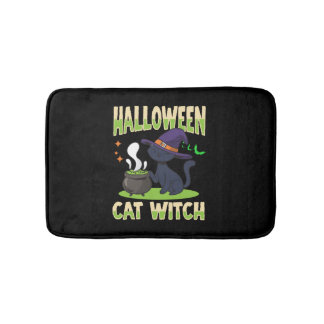 Halloween Halloween Cat Witch Badrumsmatta