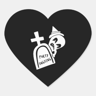 Halloween Halloween Hjärtformat Klistermärke