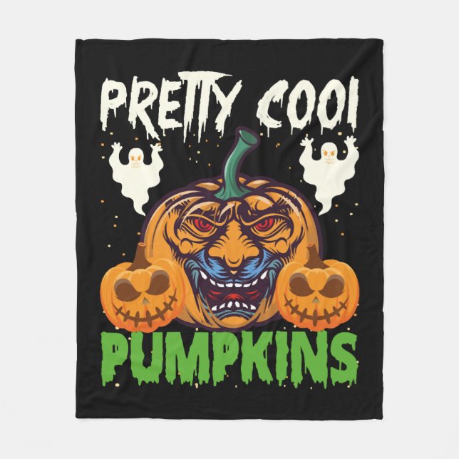 Halloween - halloween söt pumpkin fleecefilt (Framsidan)