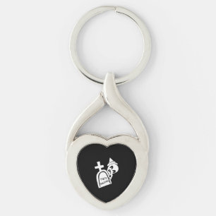 Halloween Halloween Twisted Heart Silverfärgad Nyckelring