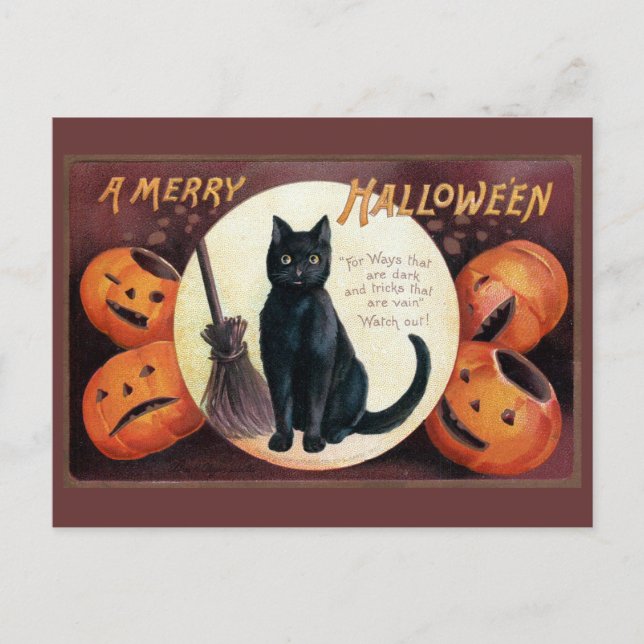Halloween Hälsning av Ellen Clapsaddle Vykort (Framsida)