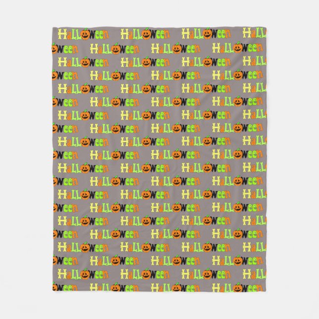 Halloween Hälsning Fleece Blanket (Framsidan)
