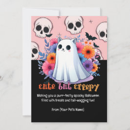 Halloween-hälsning för husdjur julkort