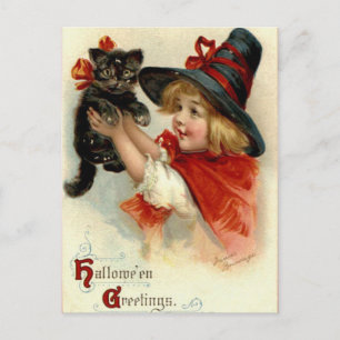 Halloween Hälsning - Frances Brundage Vykort