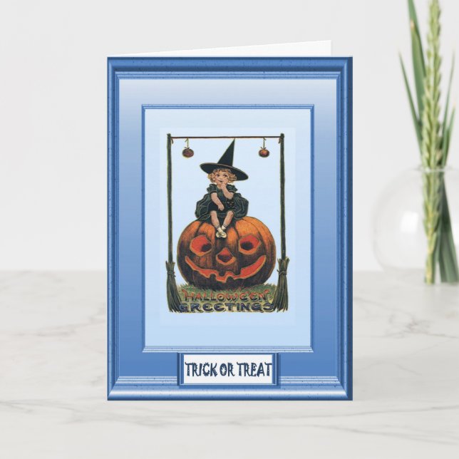 Halloween hälsning kort (Framsida)