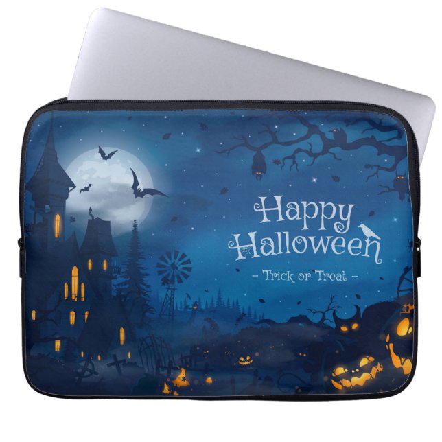 Halloween Hälsning Laptop Fodral (Framsidan)