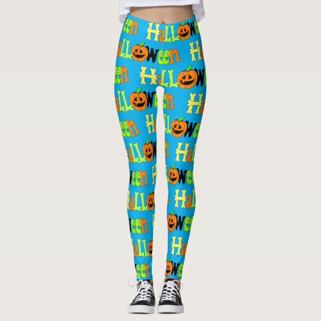 Halloween Hälsning Leggings (Framsida)