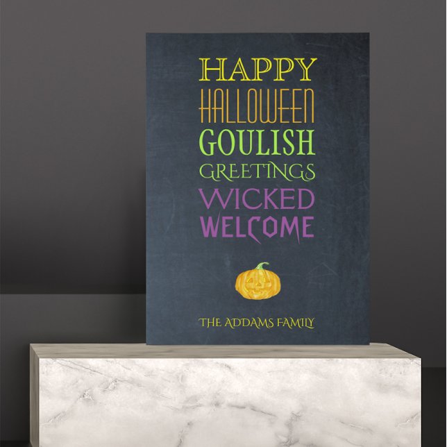 Halloween Hälsning Personlig Text Canvas (Skapare uppladdad)