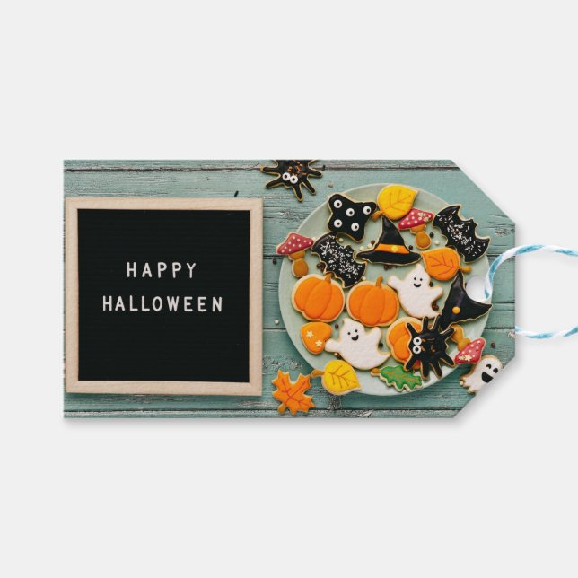 Halloween Hälsning Presentetikett (Framsidan (Horisontell))