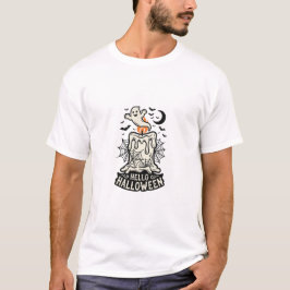 Halloween-hälsning Spökstearinljus T Shirt