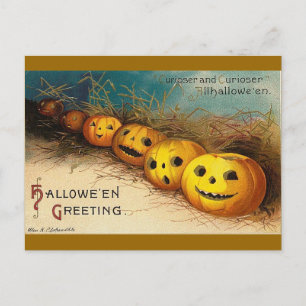 Halloween Hälsning Vykort