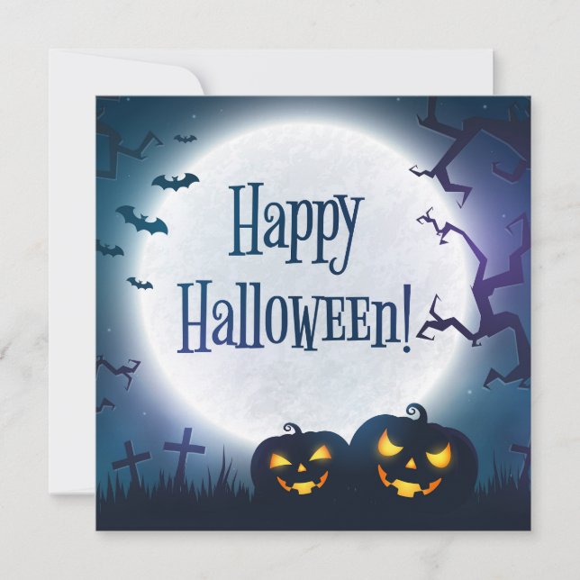 Halloween Hälsningar Kort (Framsida)