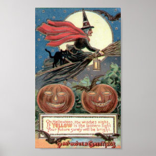 Halloween hälsningar poster