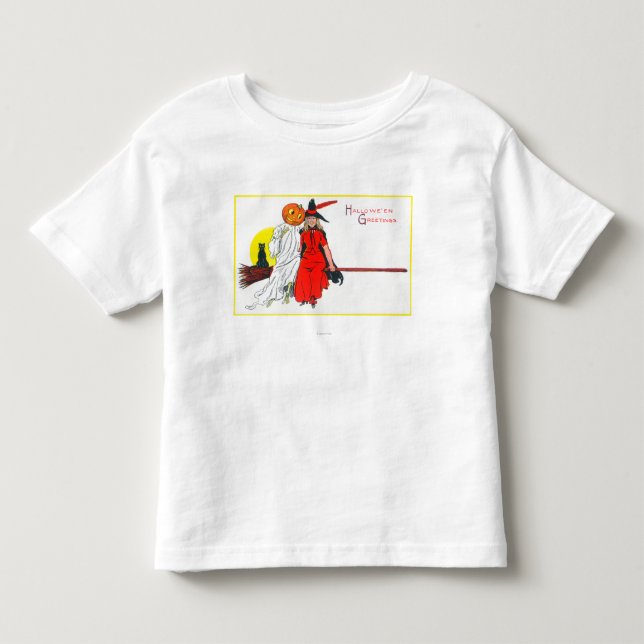 Halloween hälsninghäxa tee (Framsida)