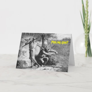 Halloween hälsningkort - grym Reapergravyr Kort