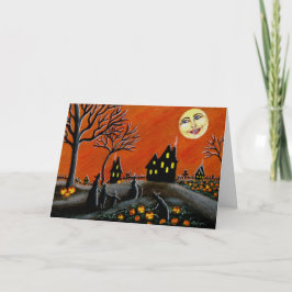 Halloween hälsningkort, häxor, jack o lantern kort
