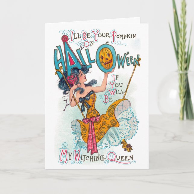 Halloween hälsningkort kort (Framsida)