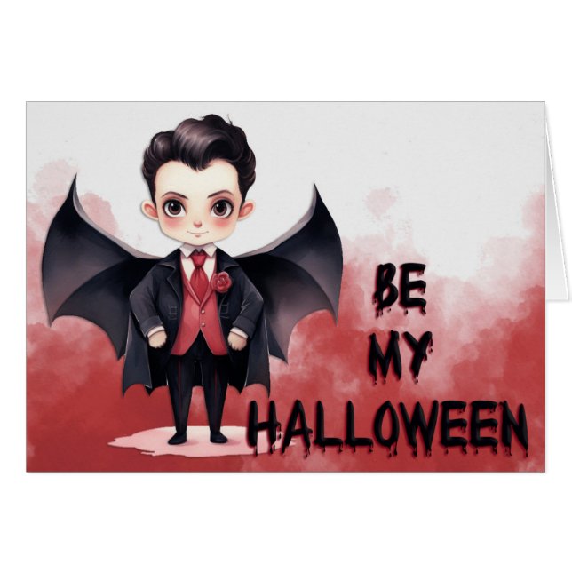 Halloween Hälsningskort (Framsidan Horizontal)