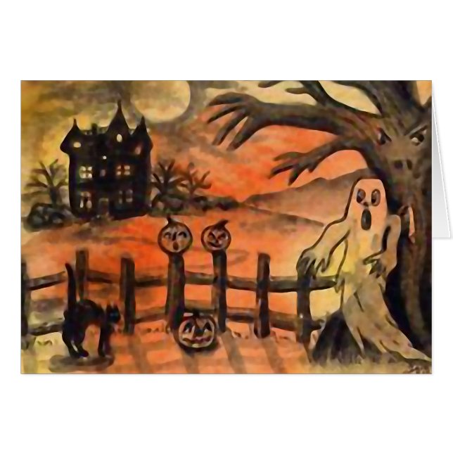 HALLOWEEN HÄLSNINGSKORT (Framsidan Horizontal)
