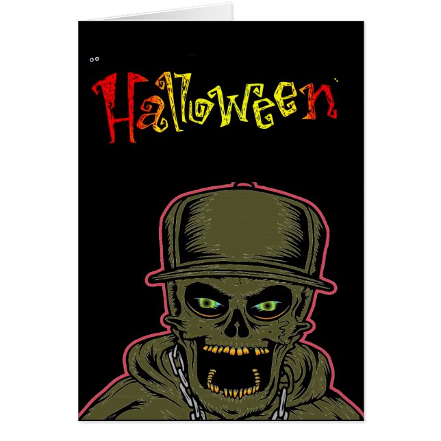 Halloween Hälsningskort (Framsidan)