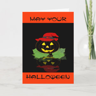 Halloween-hälsningskort för Dubbla Kort