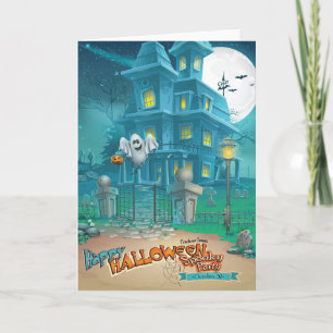 Halloween-hälsningskort för hemmet kort