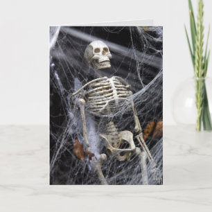 halloween-hälsningskort för skelett kort